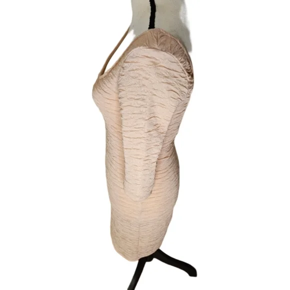 NWT - Material Girl Peach Sparkly Cocktail Dress - Picture 7 of 12